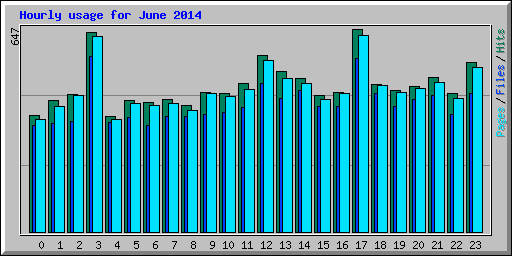 Hourly usage for June 2014