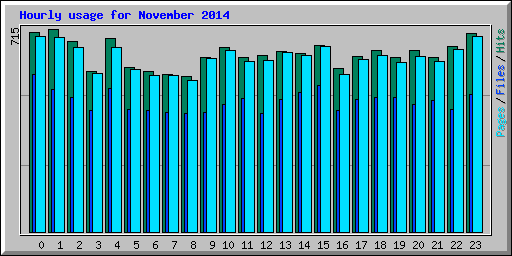 Hourly usage for November 2014