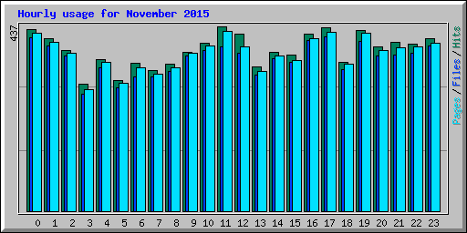 Hourly usage for November 2015