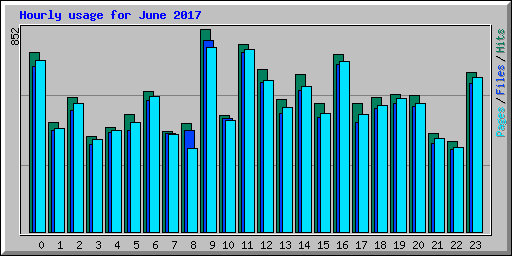 Hourly usage for June 2017