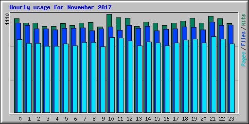 Hourly usage for November 2017
