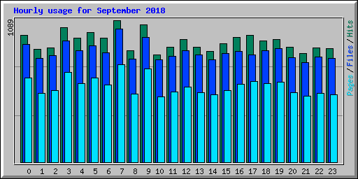 Hourly usage for September 2018