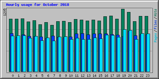 Hourly usage for October 2018