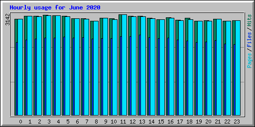 Hourly usage for June 2020