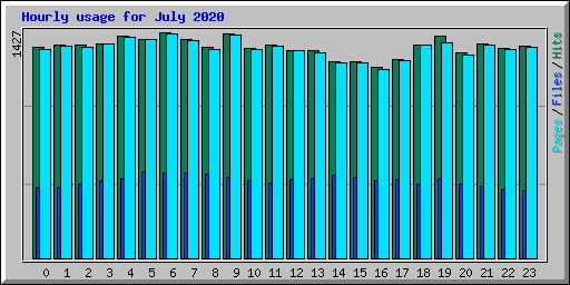 Hourly usage for July 2020