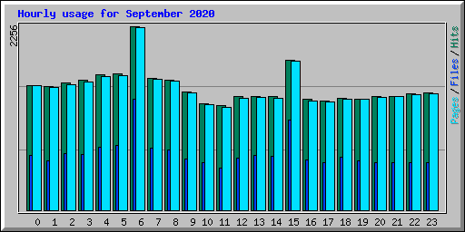 Hourly usage for September 2020