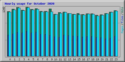 Hourly usage for October 2020