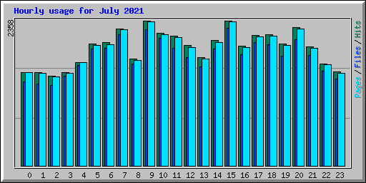Hourly usage for July 2021