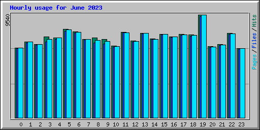 Hourly usage for June 2023