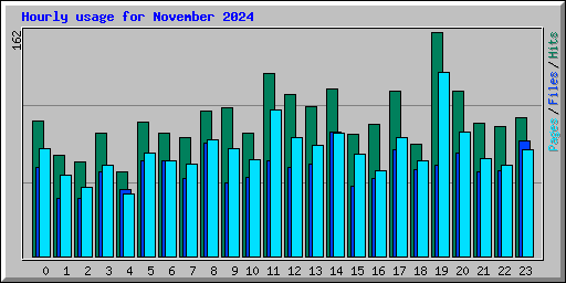 Hourly usage for November 2024