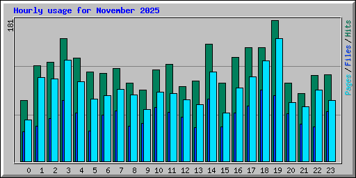 Hourly usage for November 2025