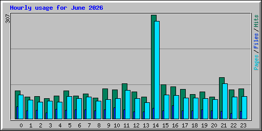 Hourly usage for June 2026